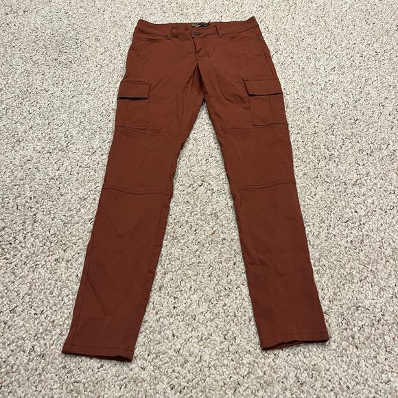 Prana Meme Cargo Hiking Pants Sz 6 Burnt Orange Outdoor Hike Gorpcore Trail - Picture 1 of 5